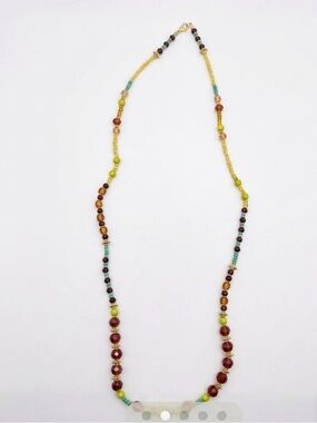 Banana Republic Floral Crystal Statement Necklace Gold Tone Bib